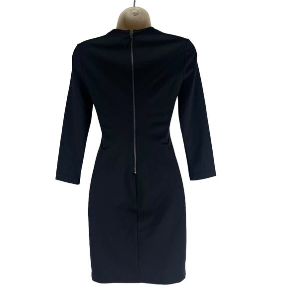 Armani Exchange 3/4 Sleeve Embellished Fitted Mini Dress Black Size XS - Picture 6 of 9